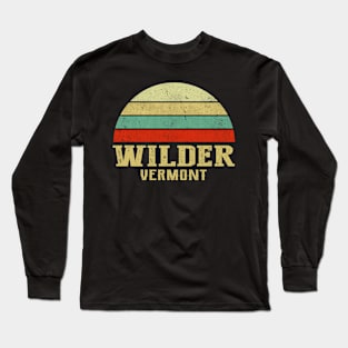 WILDER VERMONT Vintage Retro Sunset Long Sleeve T-Shirt